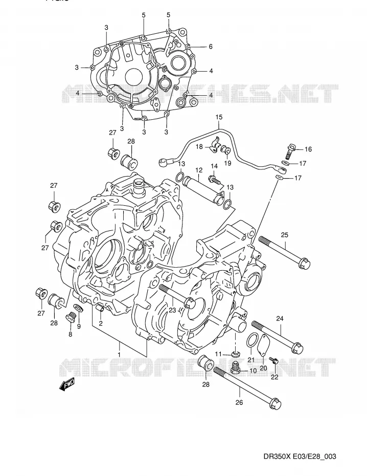 CARTER Suzuki MOTO 350 DR 1998  DR350W(E3/E28)