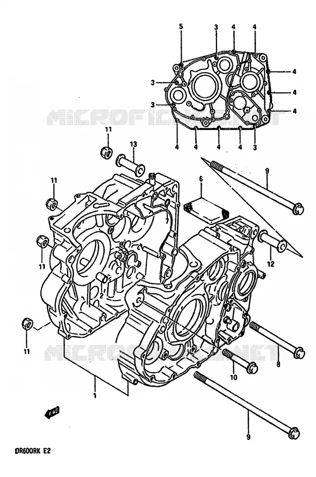CARTER Suzuki MOTO 600 DR 1988  DR600RUJ(E2)