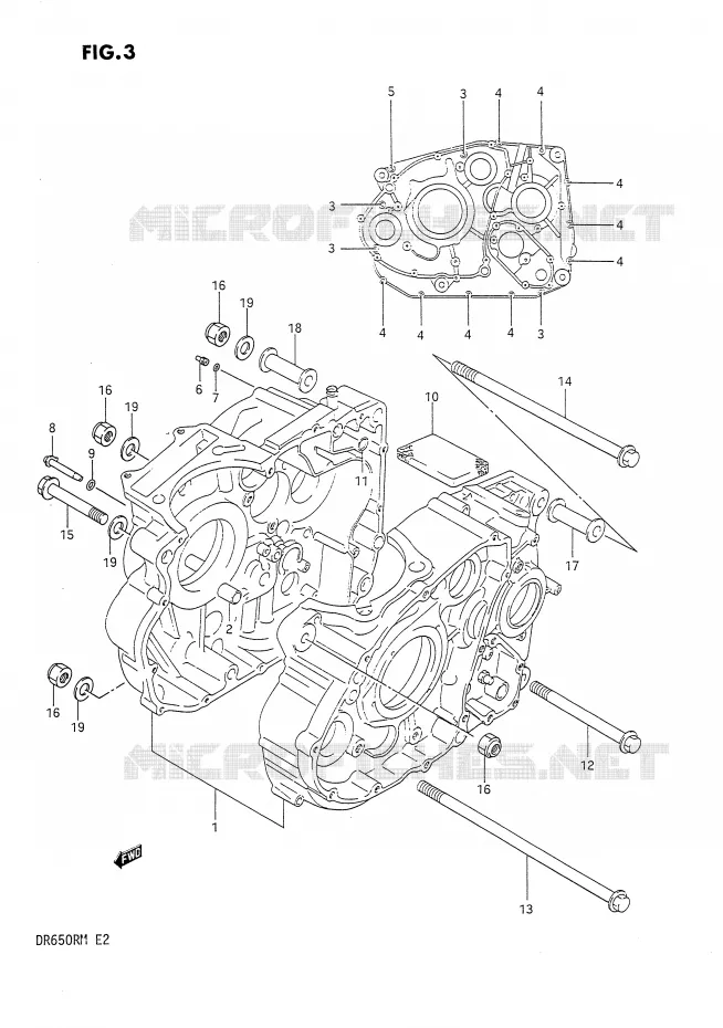 CARTER Suzuki MOTO 650 DR 1991  DR650RUM(E2)