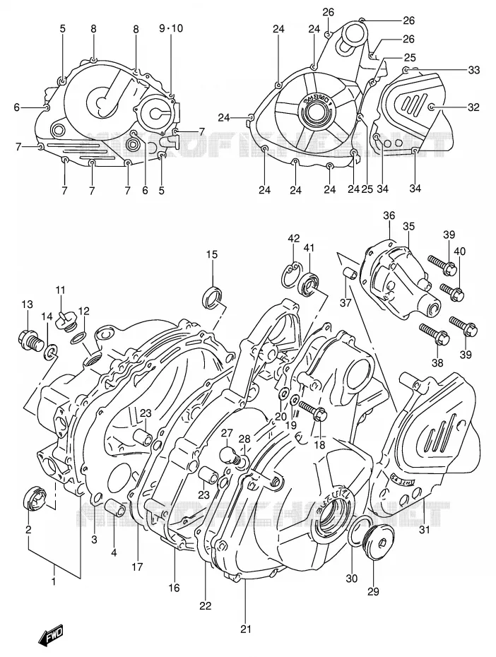 CARTER Suzuki MOTO 650 DR 1993  DR650RSEP(E4)