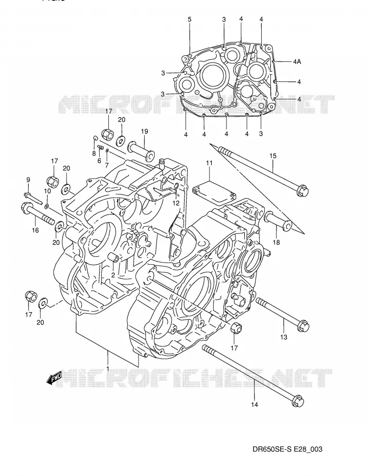 CARTER Suzuki MOTO 650 DR 1993  DR650SP(E28)