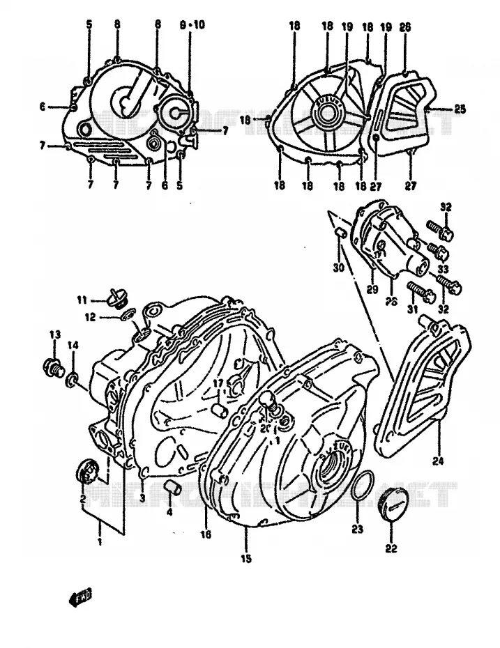 CARTER Suzuki MOTO 650 DR 1994  DR650RR(N/P/R)