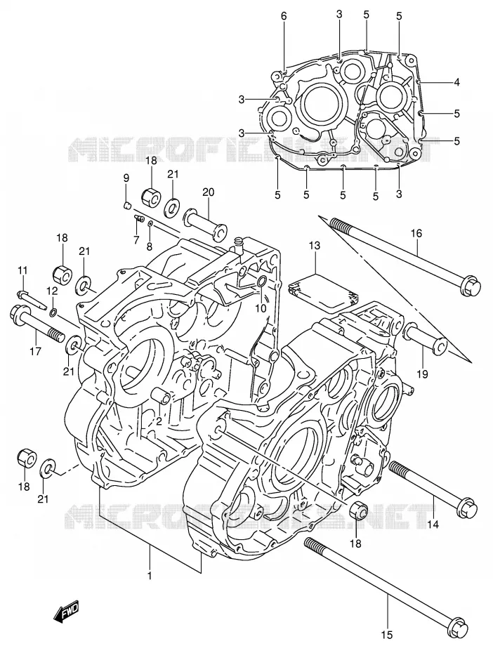 CARTER Suzuki MOTO 650 DR 1995  DR650RSES(E4)