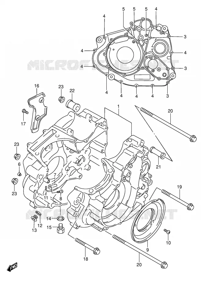 CARTER Suzuki MOTO 650 DR 2002  DR650SEK2(E3/E28)