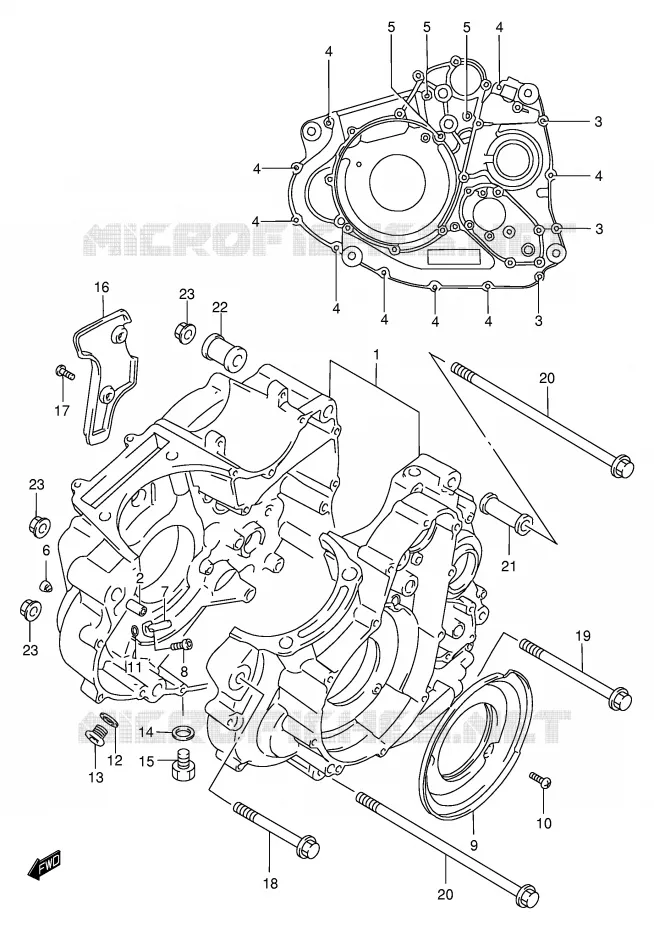 CARTER Suzuki MOTO 650 DR 2003  DR650SEK3(E4)