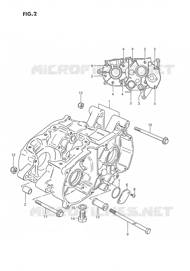 CARTER Suzuki MOTO 80 DS 1987  DS80H(E3)
