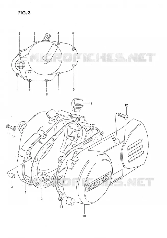 CARTER Suzuki MOTO 80 DS 1994  DS80R(E24)