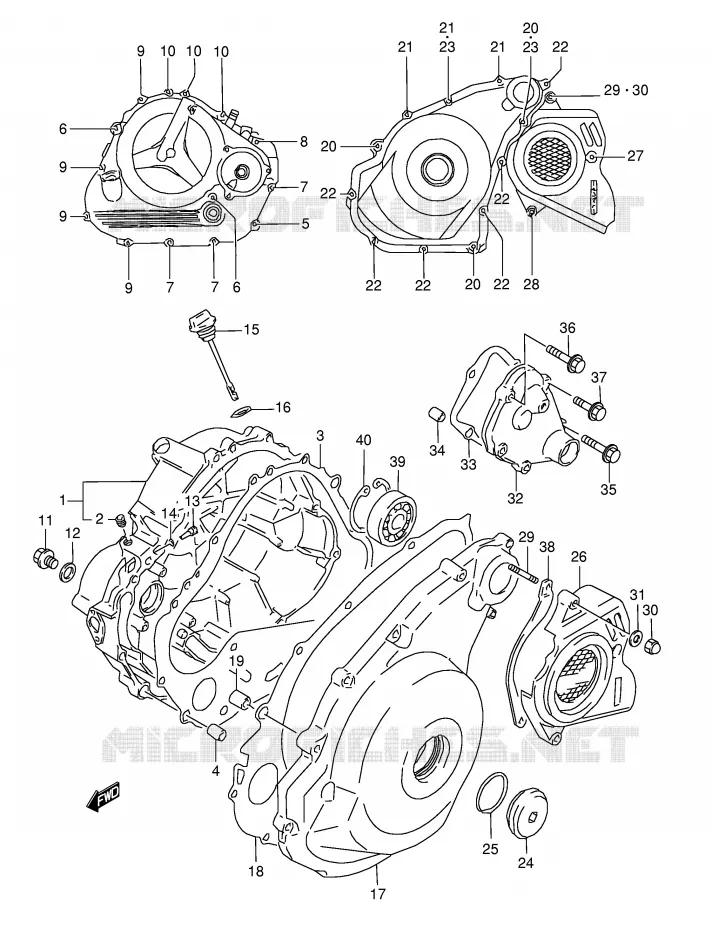 CARTER Suzuki MOTO 800 DR 1994  DR800SUR