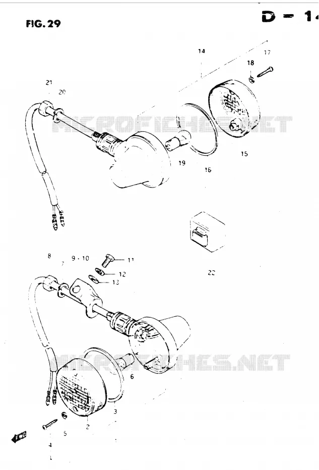 CLIGNOTANTS (E18, E39) Suzuki MOTO 250 DR 1983  DR250SD(E1)