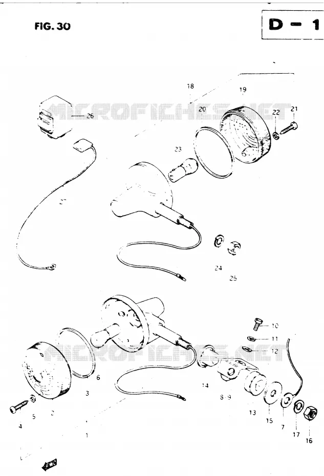 CLIGNOTANTS (E22) Suzuki MOTO 250 DR 1982  DR250SZ/D(E1)