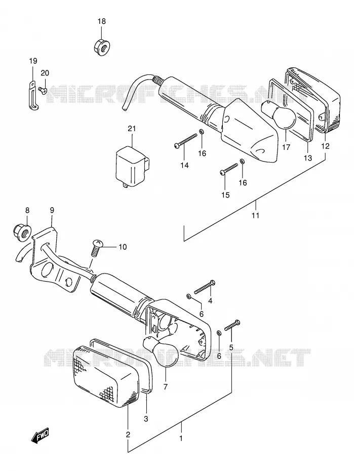CLIGNOTANTS Suzuki MOTO 125 DR 2000  DR125SEY(E4)