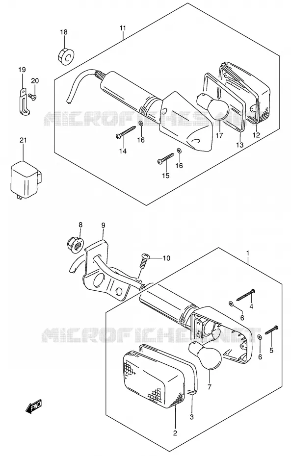 CLIGNOTANTS Suzuki MOTO 200 DR 2004  DR200SEK4(E3/E28)