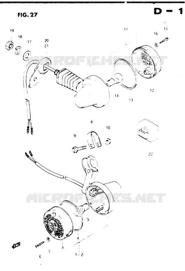 CLIGNOTANTS Suzuki MOTO 250 DR 1983  DR250SD(E1)