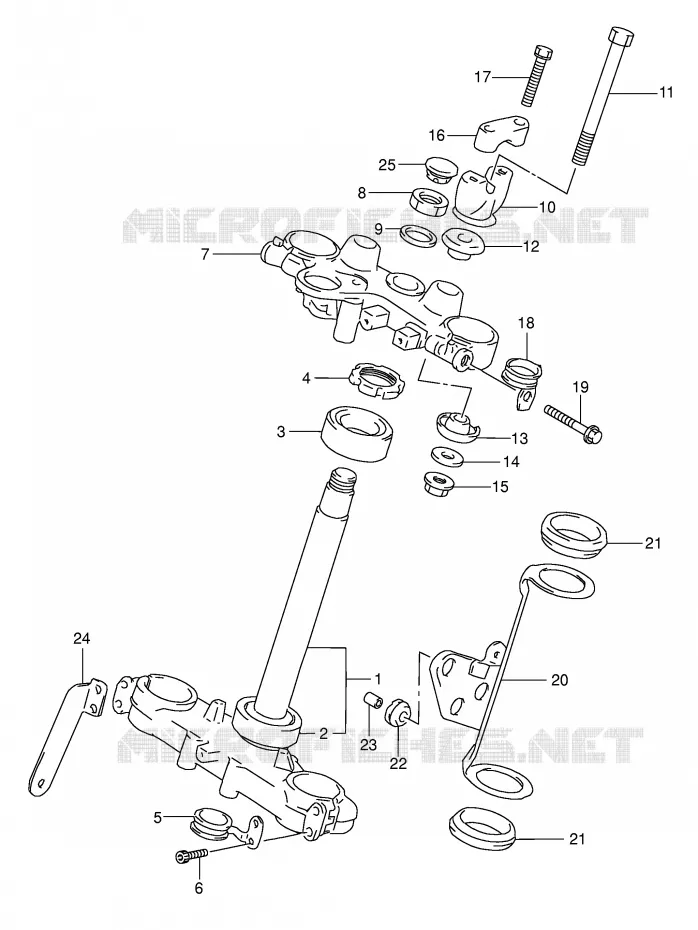 COLONNE DE DIRECTION Suzuki MOTO 650 DR 2003  DR650SEK3(E3/E28)