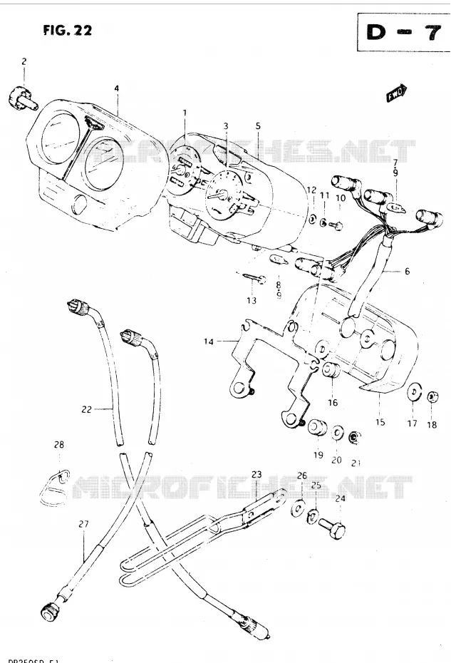 COMPTEUR Suzuki MOTO 250 DR 1982  DR250SZ(E1)