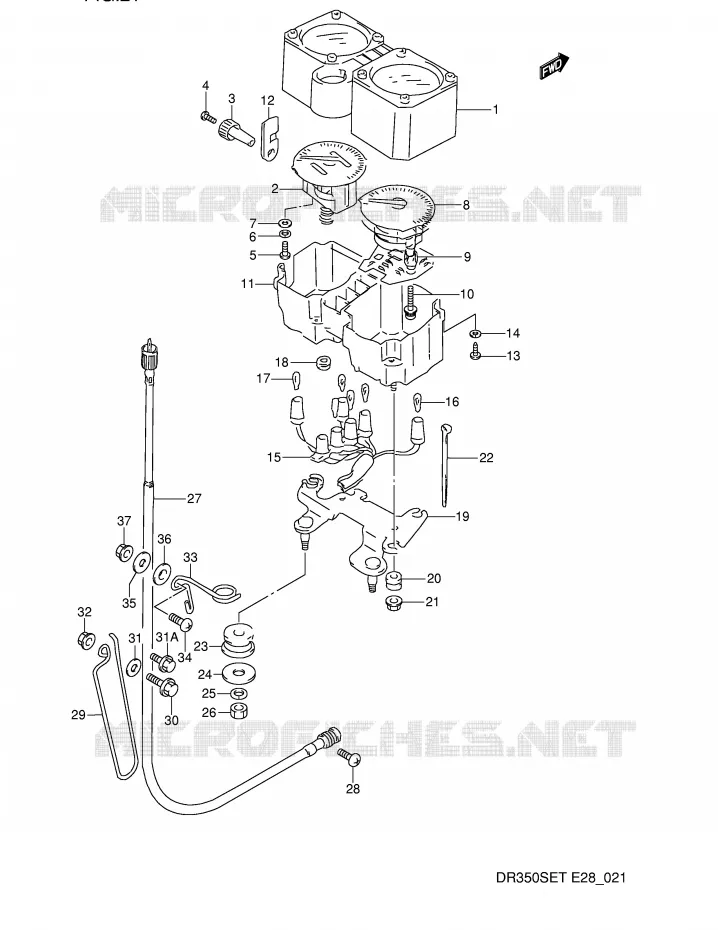 COMPTEUR Suzuki MOTO 350 DR 1993  DR350SP(E28)