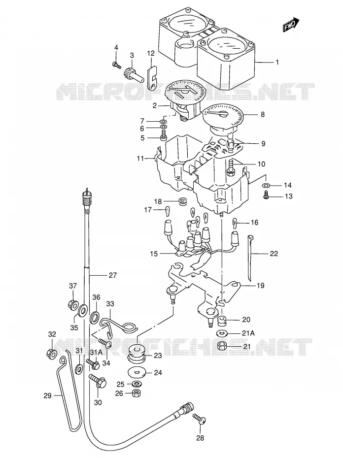 COMPTEUR Suzuki MOTO 350 DR 1998  DR350SEW(E2)
