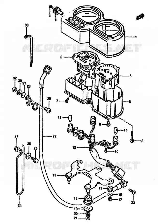 COMPTEUR Suzuki MOTO 650 DR 1993  DR650RUP(N/P/R)