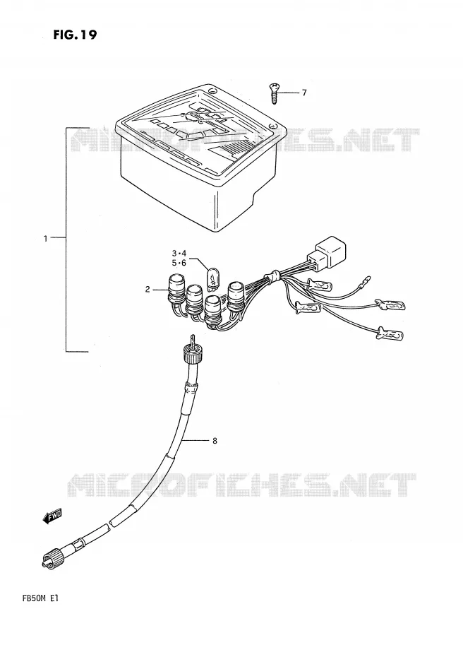 COMPTEUR Suzuki SCOOTER 50 FB 1991  FB50M(E1)