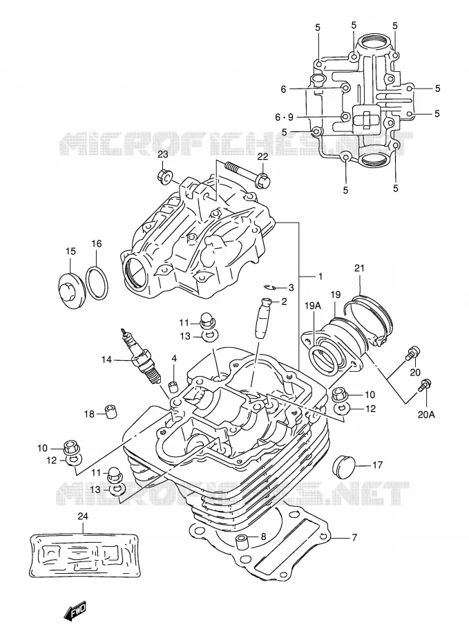 CULASSE Suzuki MOTO 125 DR 1999  DR125SEUX(E4)