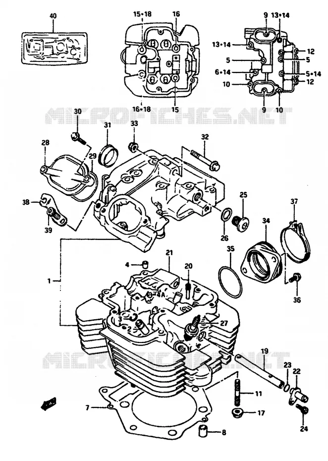 CULASSE Suzuki MOTO 650 DR 1990  DR650RSL(L/M)