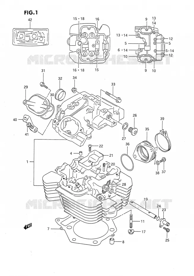 CULASSE Suzuki MOTO 650 DR 1993  DR650RP(E4)