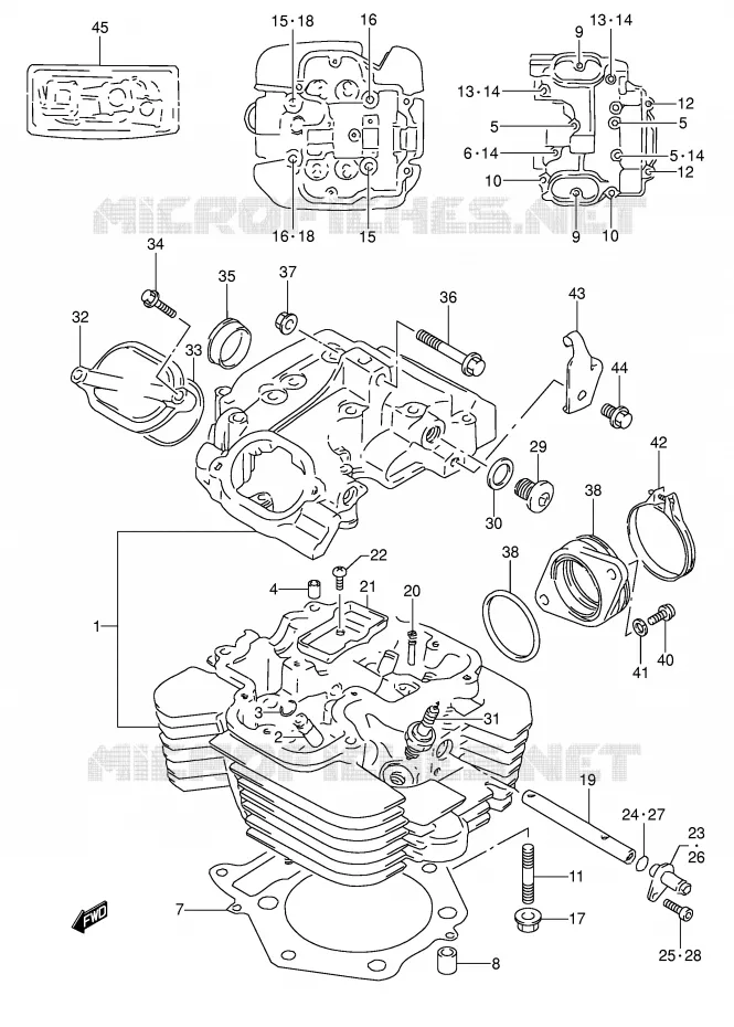 CULASSE Suzuki MOTO 650 DR 1993  DR650RSEP(E4)