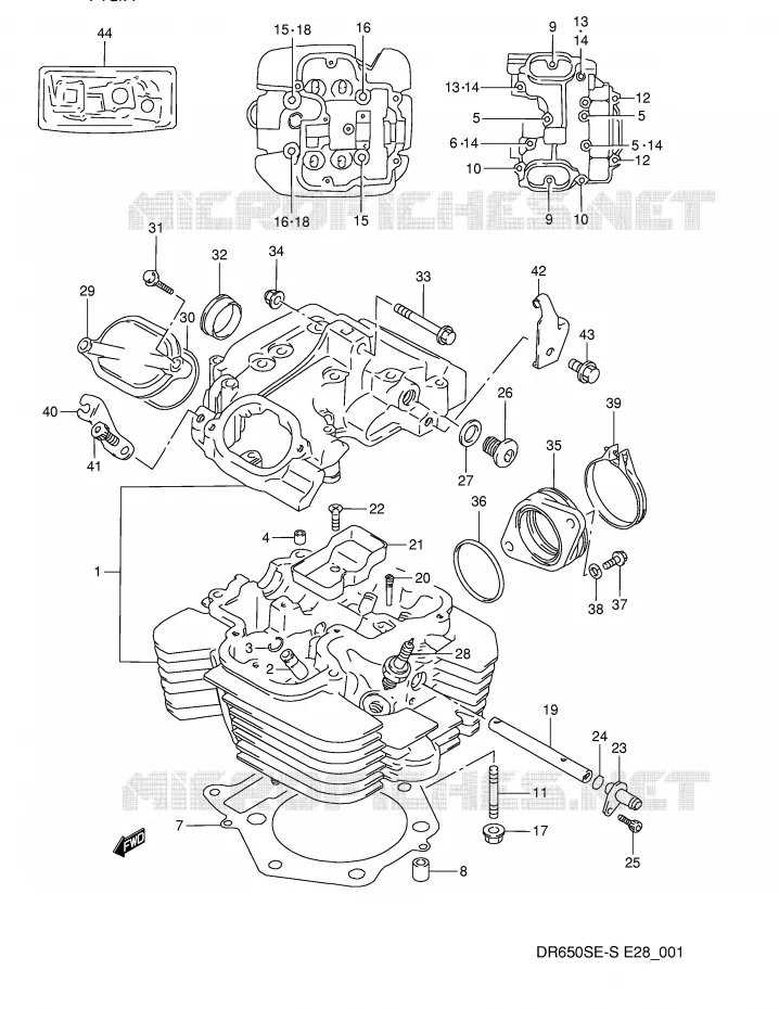 CULASSE Suzuki MOTO 650 DR 1995  DR650SES(E28)