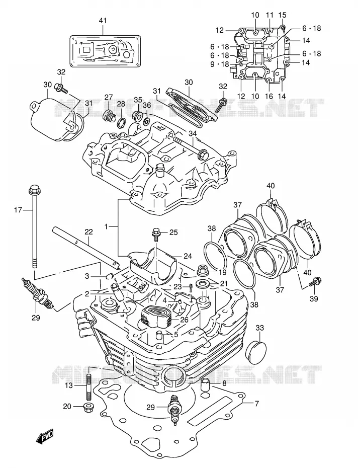 CULASSE Suzuki MOTO 800 DR 1992  DR800SUN(E4)