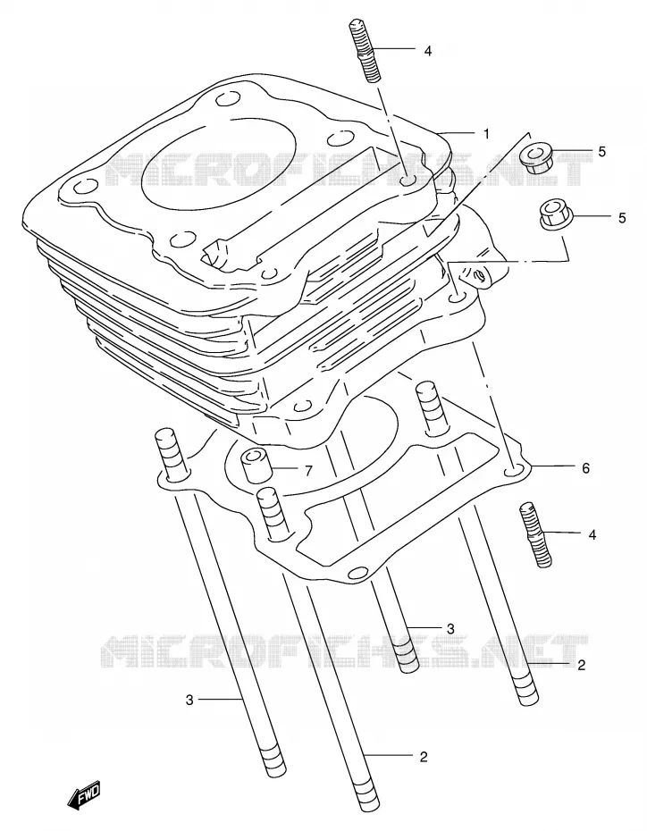 CYLINDRE Suzuki MOTO 200 DR 1996  DR200SET(E24)