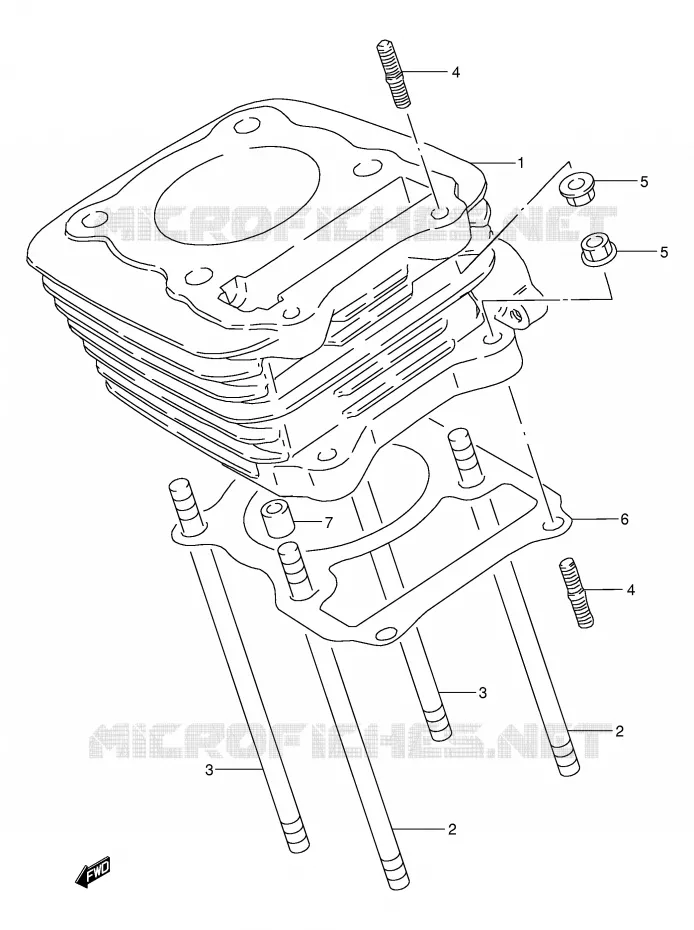 CYLINDRE Suzuki MOTO 200 DR 2002  DR200SEK2(E24)