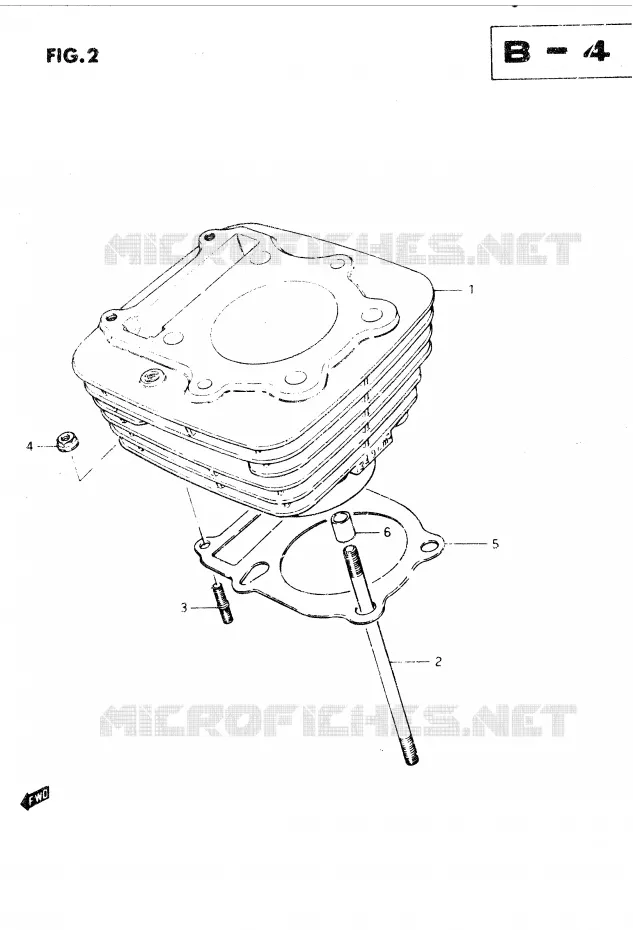 CYLINDRE Suzuki MOTO 250 DR 1982  DR250SZ/D(E1)