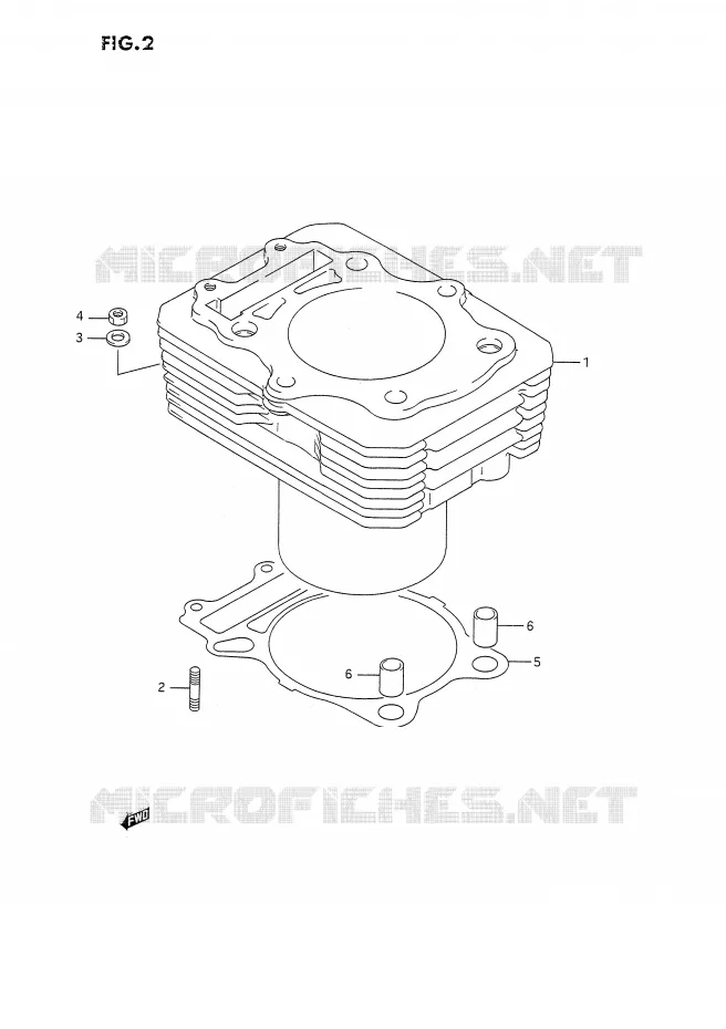 CYLINDRE Suzuki MOTO 350 DR 1990  DR350SL(E2)