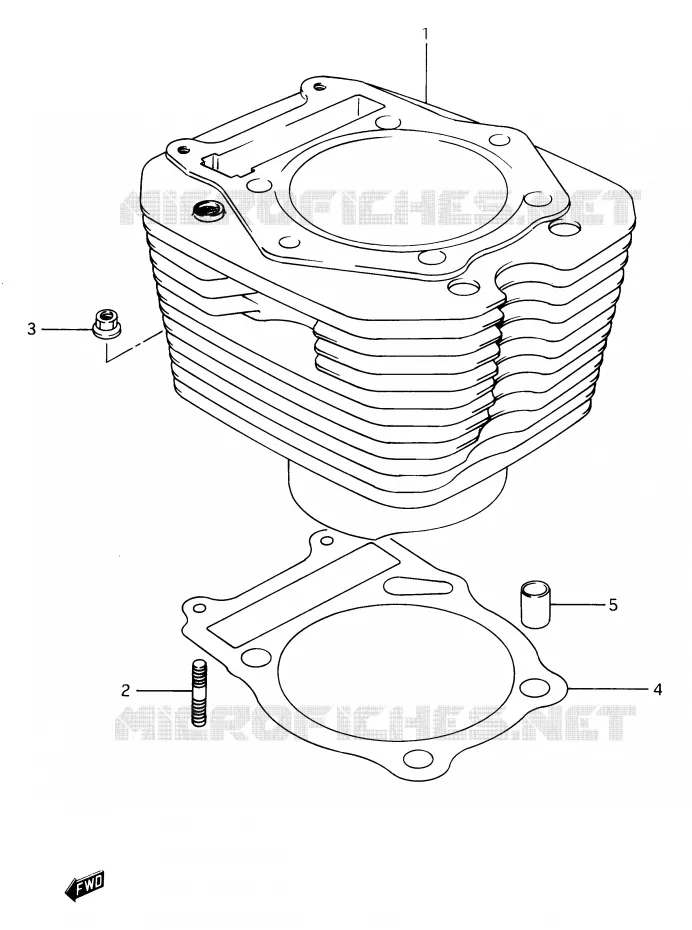 CYLINDRE Suzuki MOTO 650 DR 1990  DR650RSL(E2)