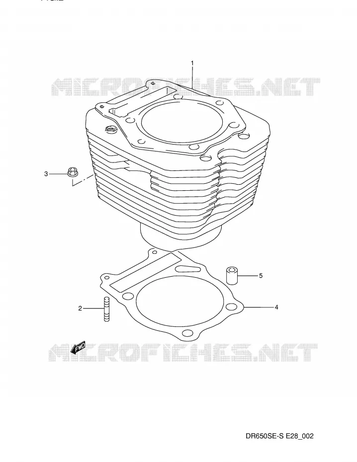 CYLINDRE Suzuki MOTO 650 DR 1995  DR650SES(E28)