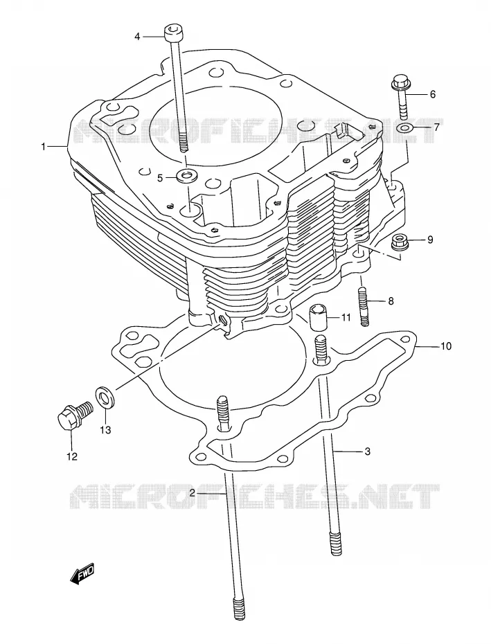 CYLINDRE Suzuki MOTO 800 DR 1996  DR800ST