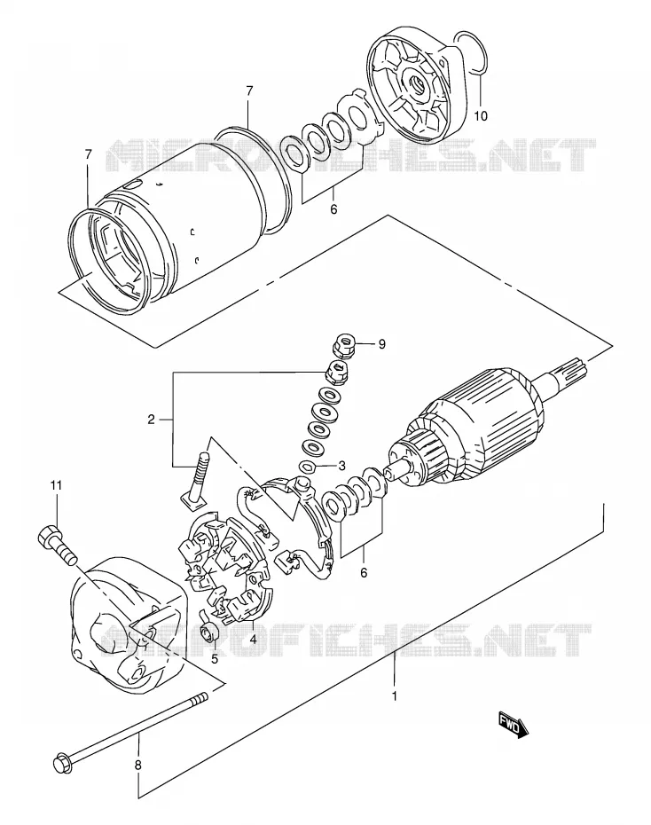 DEMARREUR (MODELE R/S) Suzuki MOTO 350 DR 1999  DR350SEX(E2)