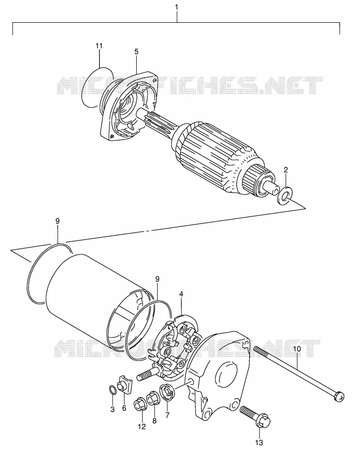 DEMARREUR Suzuki MOTO 650 DR 1995  DR650RSES(E4)