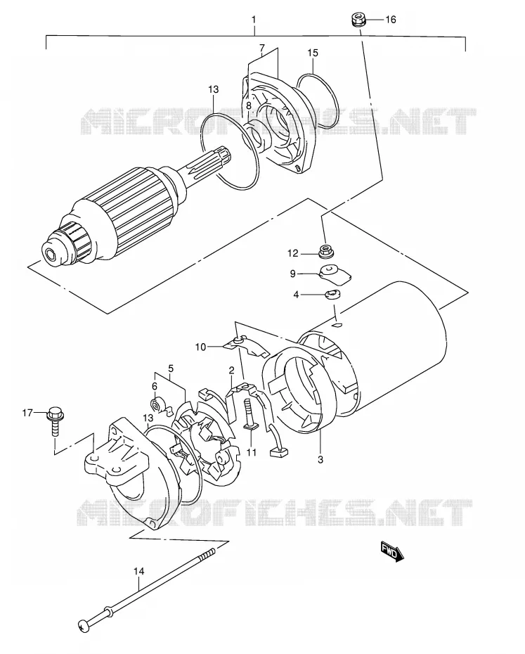 DEMARREUR Suzuki MOTO 800 DR 1993  DR800SUP
