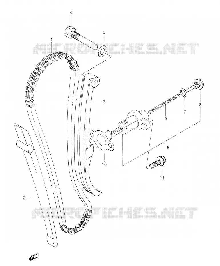 DISTRIBUTION Suzuki MOTO 350 DR 1993  DR350P(E28)