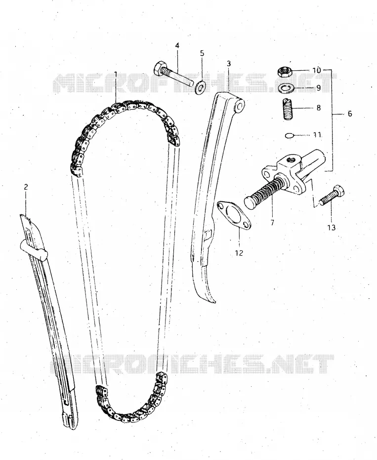DISTRIBUTION Suzuki MOTO 500 DR 1984  DR500SE(E1)