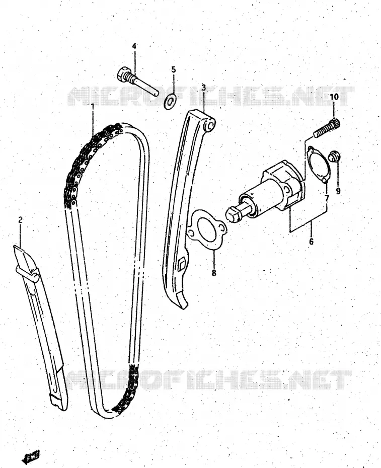 DISTRIBUTION Suzuki MOTO 500 DR 1987  DR500H(G/H/J)