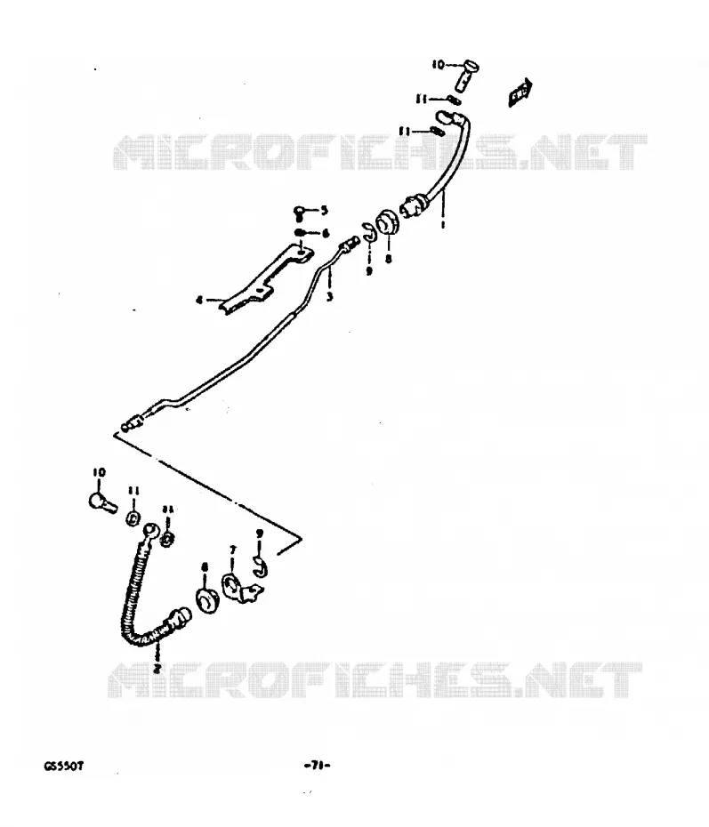 DURITE DE FREIN ARRIERE Suzuki MOTO 550 GS 1980  GS550DT(T)