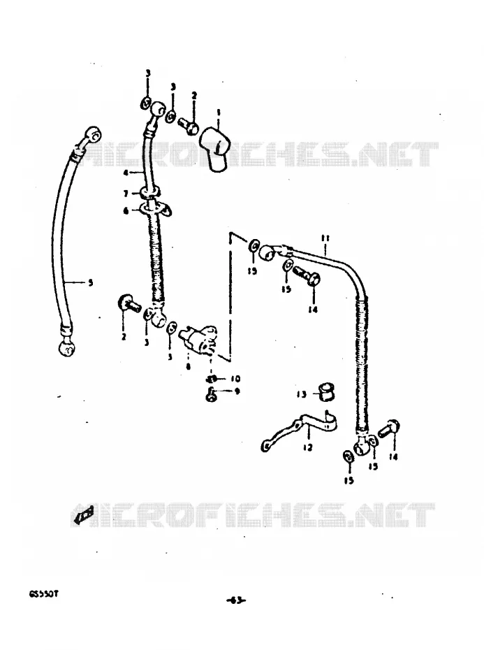 DURITE DE FREIN AVANT (SIMPLE DISQUE) Suzuki MOTO 550 GS 1980  GS550T(T)