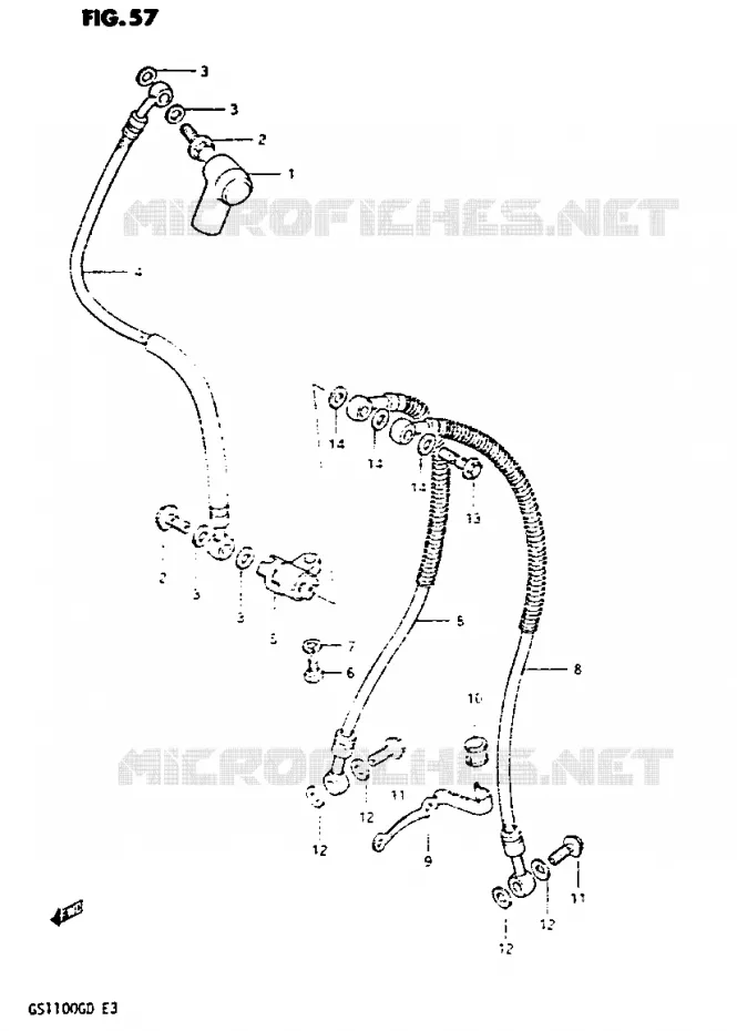 DURITE DE FREIN AVANT Suzuki MOTO 1100 GS-G 1983  GS1100GD(Z/D)
