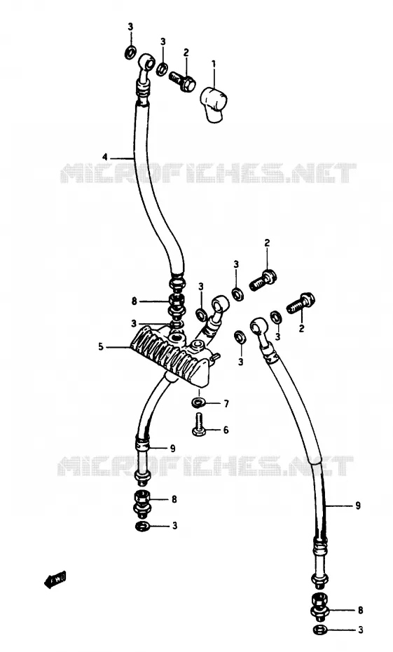 DURITE DE FREIN AVANT Suzuki MOTO 1150 GS 1985  GS1150EFF(E/F/G)
