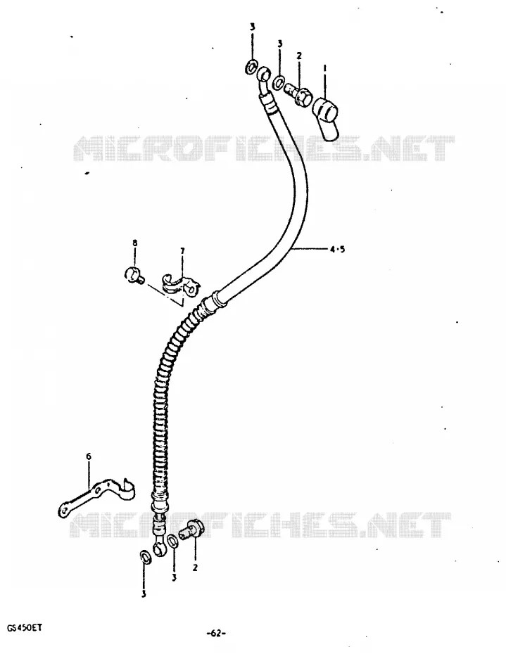 DURITE DE FREIN AVANT Suzuki MOTO 450 GS-E 1980  GS450ET(T)