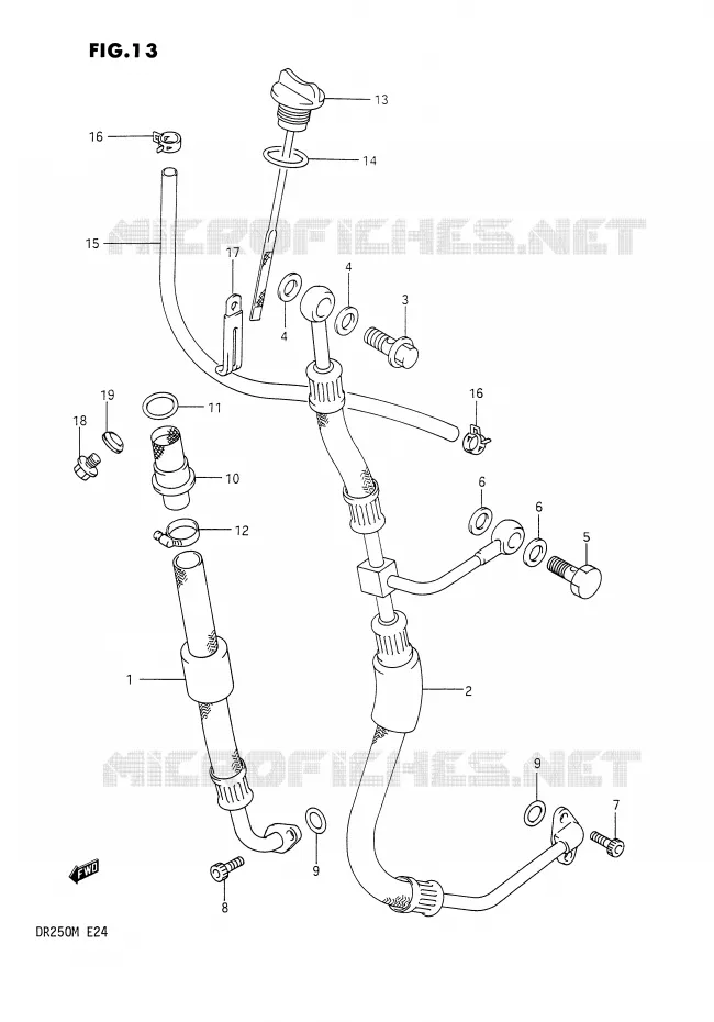 DURITE D'HUILE Suzuki MOTO 250 DR 1991  DR250M(E24)