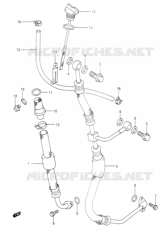 DURITE D'HUILE Suzuki MOTO 350 DR 1992  DR350N(E28)