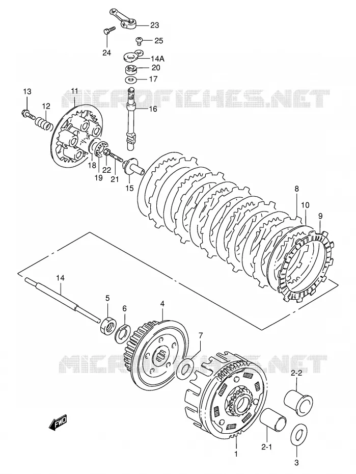 EMBRAYAGE Suzuki MOTO 200 DR 1997  DR200SEV(E24)